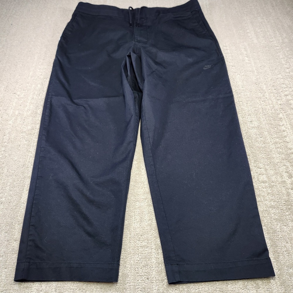 Nike Pants Men 36 Tech Capri‎ Utility Woven Black Elastic Waist Short Pants